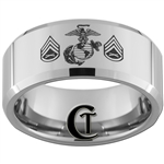 10mm Beveled Tungsten Carbide MARINES Symbol & Staff Sergeant Design.