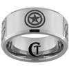 10mm Beveled Tungsten Carbide Avengers Design