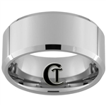 10mm Beveled Tungsten Carbide Polish Ring
