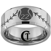 Build Your Own Custom 10mm Beveled Tungsten Carbide Baseball Number With Baseball Stitch Design