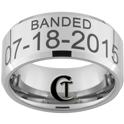 Build Your Own Custom 10mm Beveled Tungsten Carbide Duck Band Design
