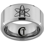 10mm Beveled Tungsten Carbide Atheist Design