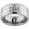 10mm Beveled Tungsten Carbide Atheist Design