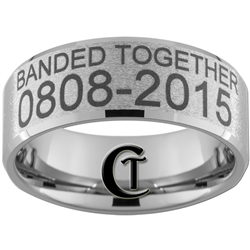 Build Your Own Duck Band Ring 10mm Beveled Tungsten Carbide Custom Duck Band Design