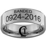 Build Your Own Custom 10mm Beveled Stone Finish Tungsten Carbide Duck Band Design