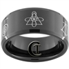 10mm Black Beveled Tungsten Carbide Reiki Master Chakra Design Ring.