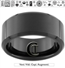 10mm Black Beveled Tungsten Carbide 2015 Salt Lake Comic Con Media Team Ring