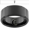 10mm Black Beveled Tungsten Carbide Custom Full-Metal Alchemist Design