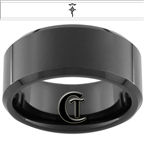 10mm Black Beveled Tungsten Carbide Custom Full-Metal Alchemist Design