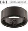 10mm Black Beveled Tungsten Carbide Custom Past Master Design