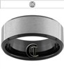 10mm Black Beveled Tungsten Carbide Satin Vineland New Jersey FD Design