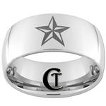 10mm Dome Tungsten Carbide Texas Star Design Ring.