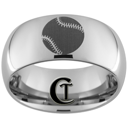 10mm Dome Tungsten Carbide Baseball Design