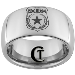 10mm Dome Tungsten Carbide Police Badge Design