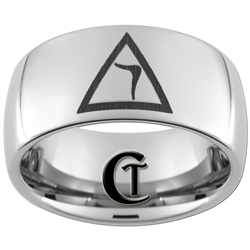 10mm Dome Tungsten Carbide Masonic Yod Design