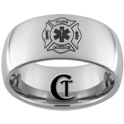 10mm Dome Tungsten Carbide Fire Medic Design