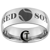 10mm Dome Tungsten Carbide Red Sox Design