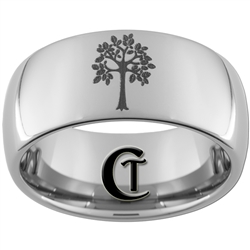 10mm Dome Tungsten Carbide Tree of Life Design