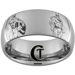 10mm Dome Tungsten Carbide Superheroes Design