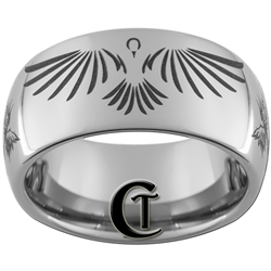 10mm Dome Tungsten Carbide Phoenix Angel Design.