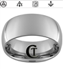 10mm Dome Tungsten Carbide Masonic York Rite Symbols Design Ring.