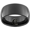 10mm Black Dome Tungsten Carbide Ring