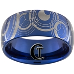 10mm Blue Dome Tungsten Carbide Doctor Who Design