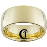 10mm Gold Dome Tungsten Carbide Ring