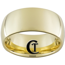 10mm Gold Dome Tungsten Carbide Ring