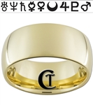 10mm Gold Dome Tungsten Sailor Moon Ring