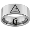 10mm Pipe Tungsten Carbide Masonic Yod Design