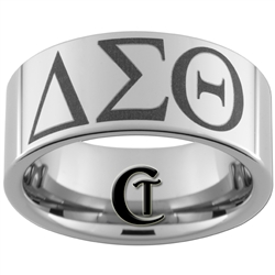 10mm Pipe Tungsten Carbide Greek Fraternity Sorority Design