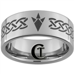 10mm Pipe Tungsten Carbide Zelda Goron Celtic Design