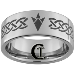 10mm Pipe Tungsten Carbide Zelda Goron Celtic Design