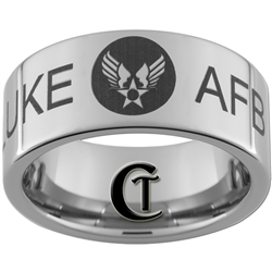 10mm Pipe Tungsten Carbide U.S. Air Force Air Force Base Design Ring.