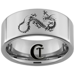 10mm Pipe Tungsten Carbide Lasered Dragon Ring Design