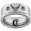 10mm Pipe Tungsten Carbide U.S. Air Force Retired U.S. Air Force Retired Master Sergeant Ring Design.