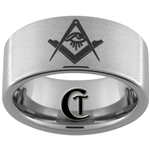 10mm Pipe Tungsten Carbide Masonic Ring Design