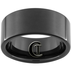 10mm Black Pipe Tungsten Carbide Ring