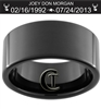 11mm Black Pipe Tungsten Carbide Custom Design