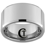 12mm Beveled Tungsten Carbide Polish Ring