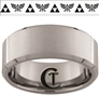 12mm Beveled Tungsten Carbide Zelda Design