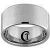 12mm Beveled Tungsten Carbide Stone Finish Ring