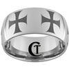 12mm Dome Tungsten Carbide Maltese Cross Design