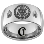 12mm Dome Tungsten Carbide ARMY Crest & Staff Sergeant Design.