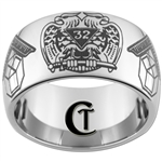 12mm Dome Tungsten Carbide Masonic 32nd Degree Design