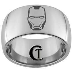 12mm Dome Tungsten Iron Man Ring