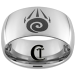 12mm Dome Tungsten Carbide Tribal Tattoo Design