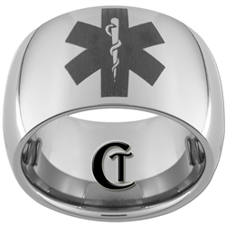 12mm Dome Tungsten Carbide Medical Alert Design