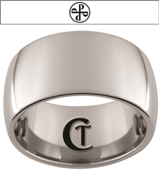 12mm Dome Tungsten Carbide Custom Design Ring.